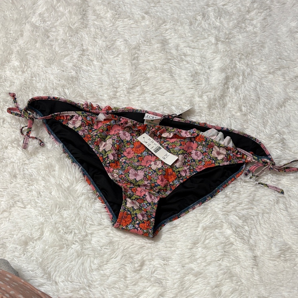 NWT J. Crew Floral Print Hipster In Liberty Meadow Song Fabric Swim Bottoms 3X